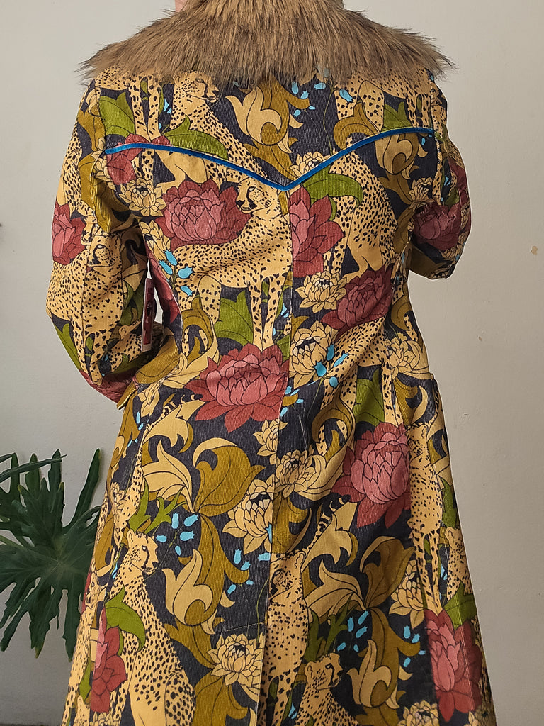 Wild Child Floral Corduroy Midi Jacket