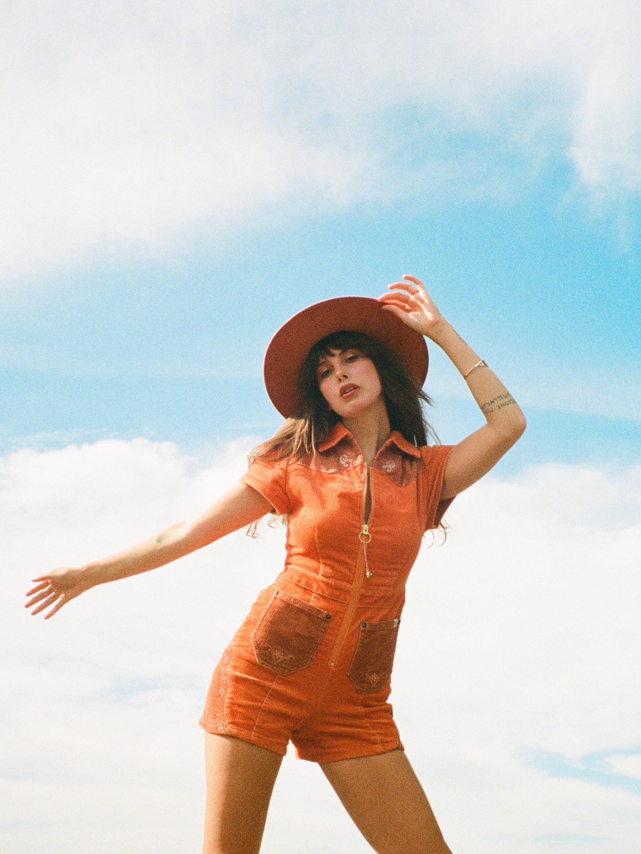 Cinnamon Girl Rust Cord Playsuit – Classic Rock Couture