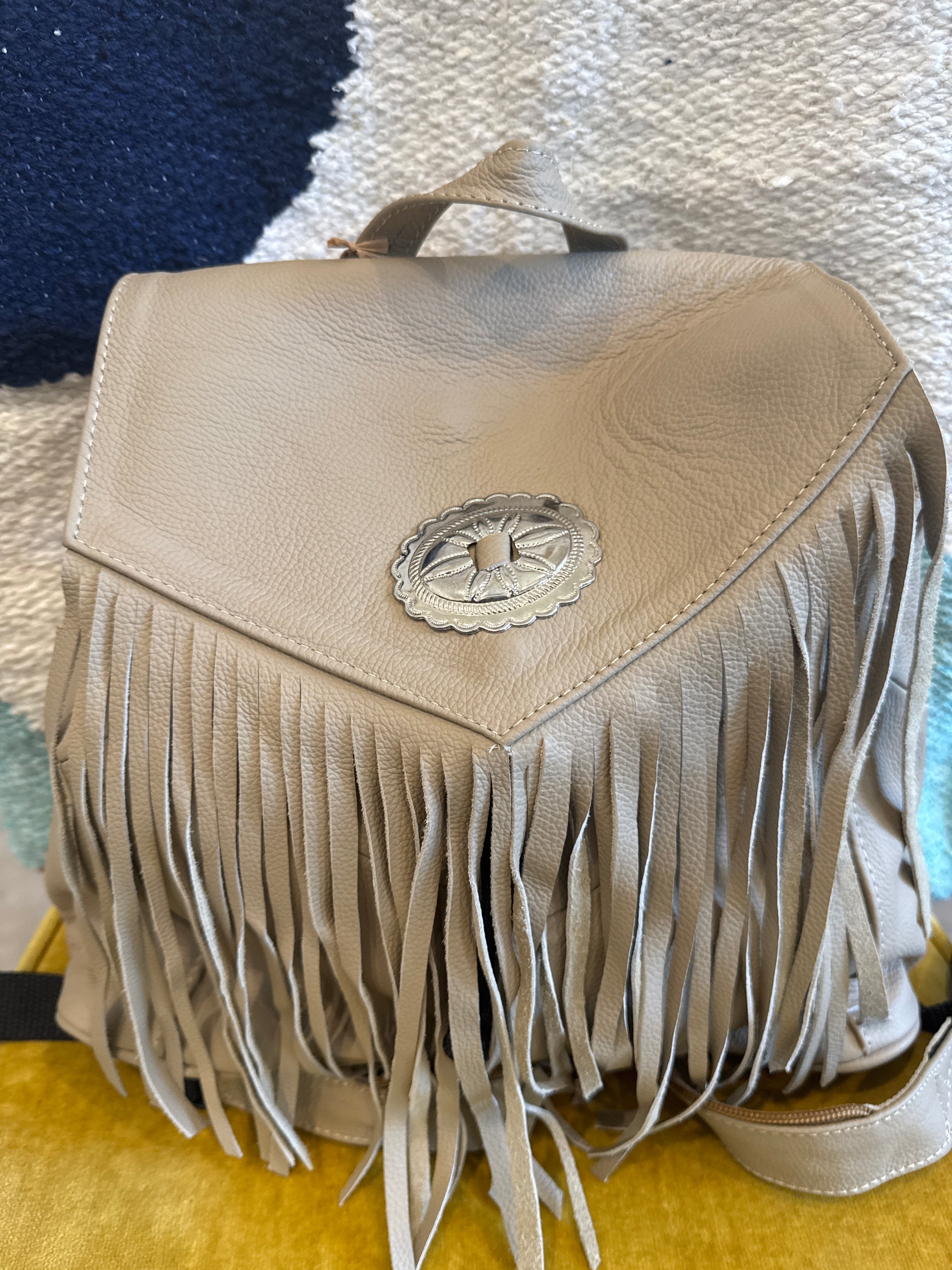 brown leather fringe backpack Fringe Backpack – Classic Rock Couture