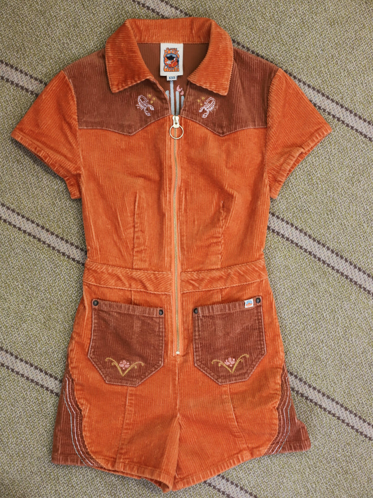 Cinnamon Girl Rust Cord Playsuit