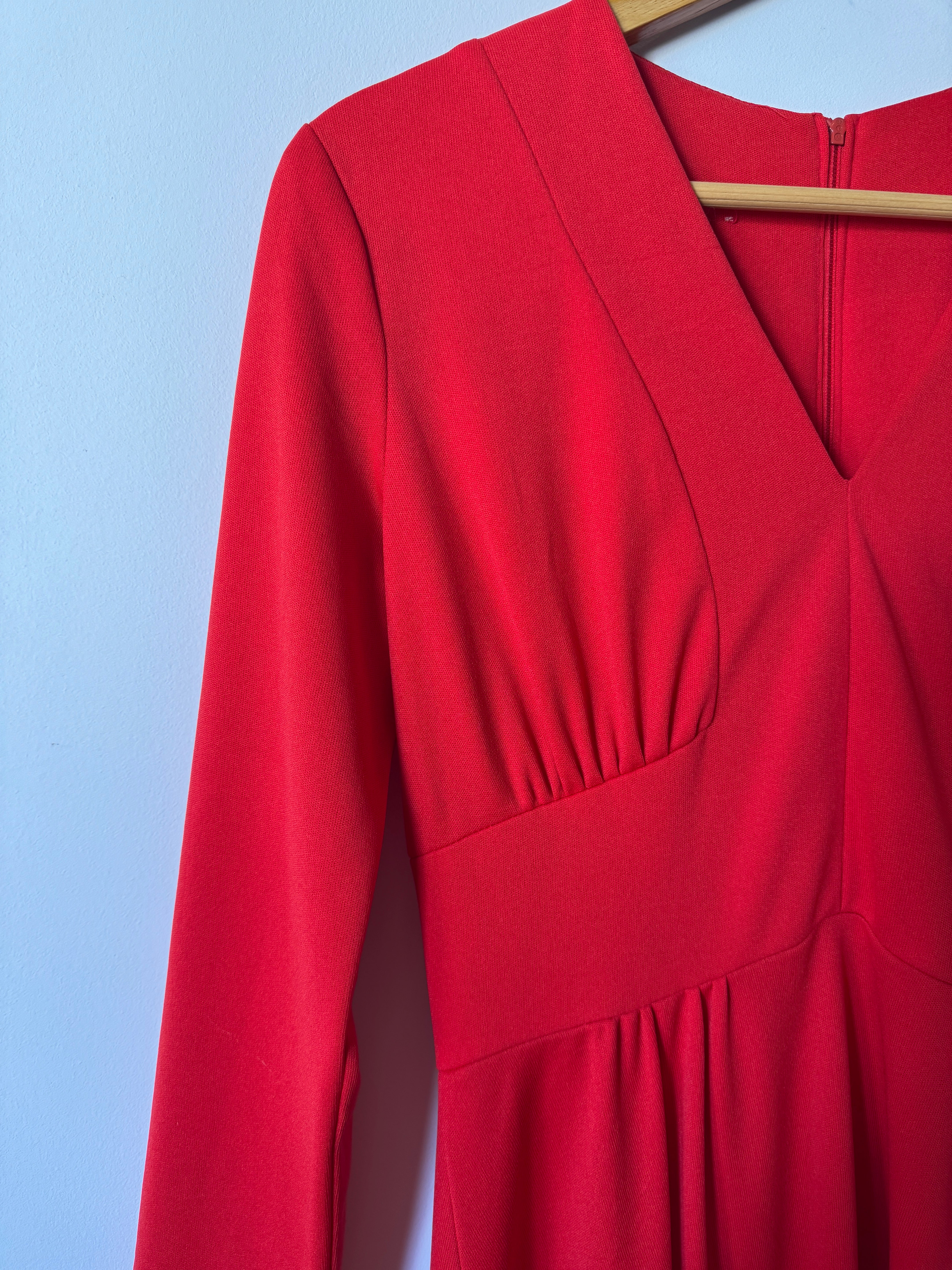 70s Longsleeve Red Dress Classic Rock Couture 70s Longsleeve Red Dress Classic Rock Couture
