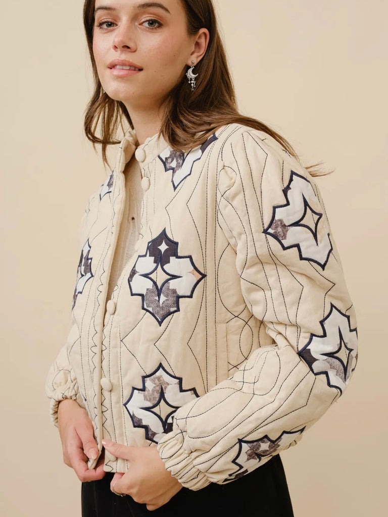 Quilted Embroidered Jacket