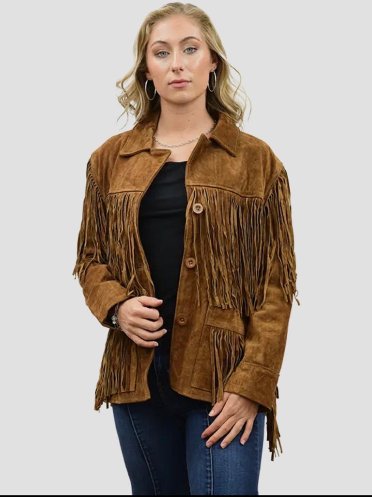Suede Fringe Jacket