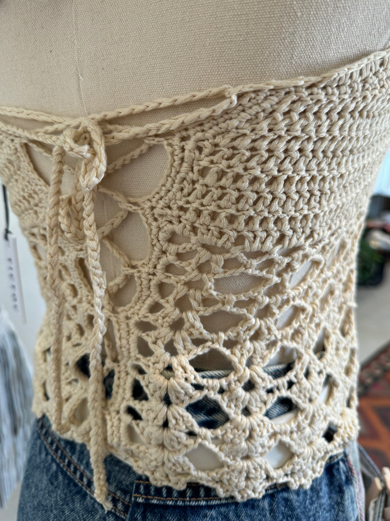 Crochet Knit Halter Top