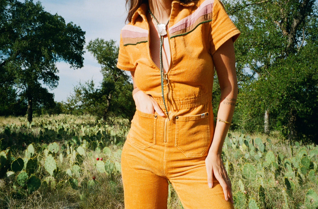 Cinnamon Girl Desert Patchwork Jumpsuit