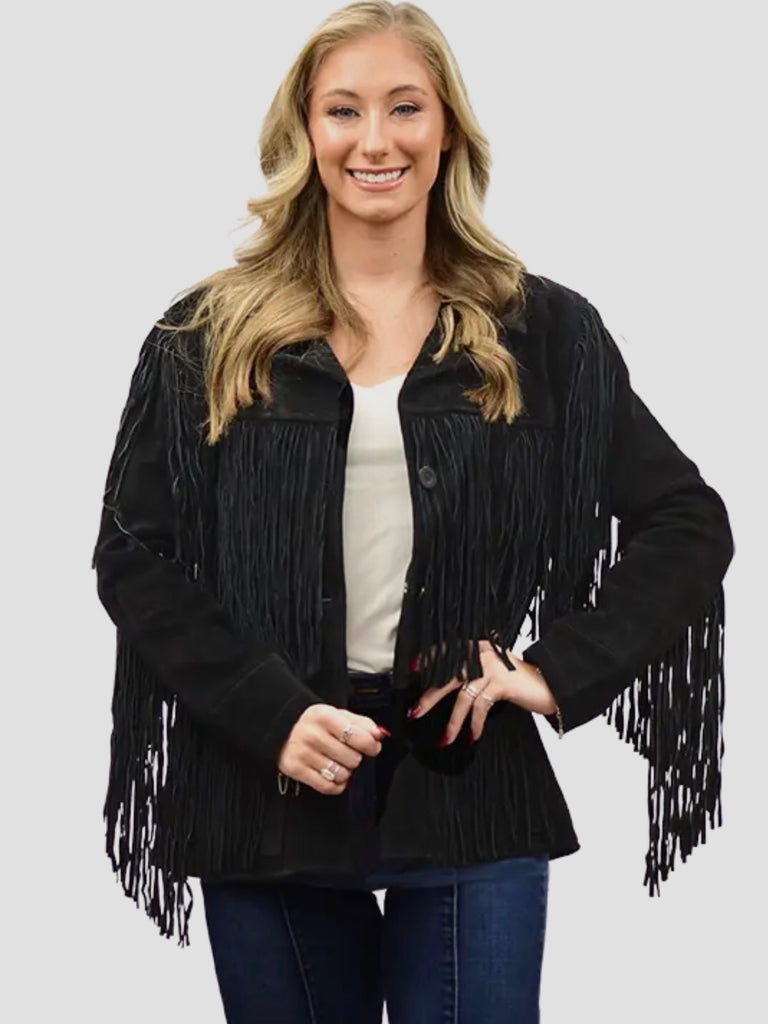 Suede Fringe Jacket