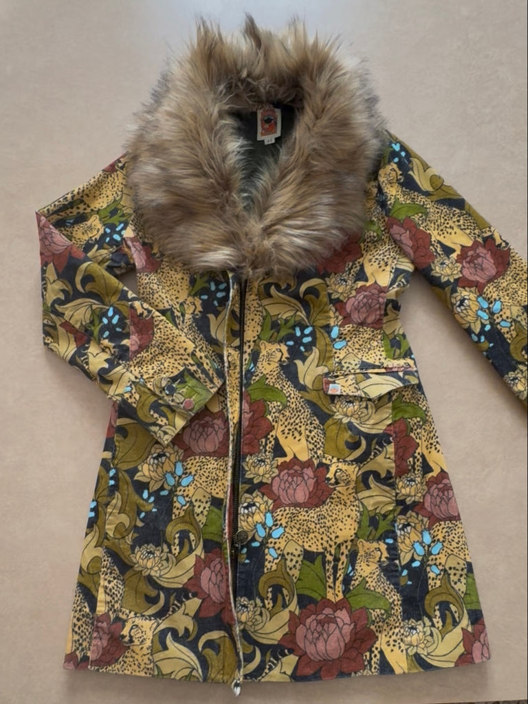Wild Child Floral Corduroy Midi Jacket