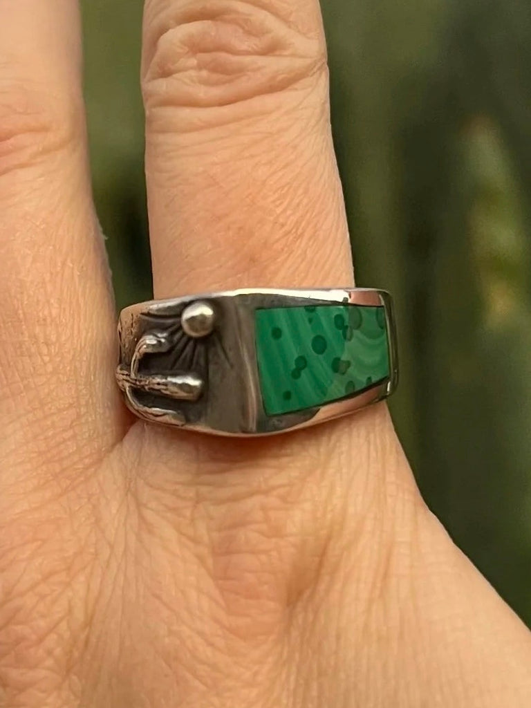 Malachite Saguaro Ring