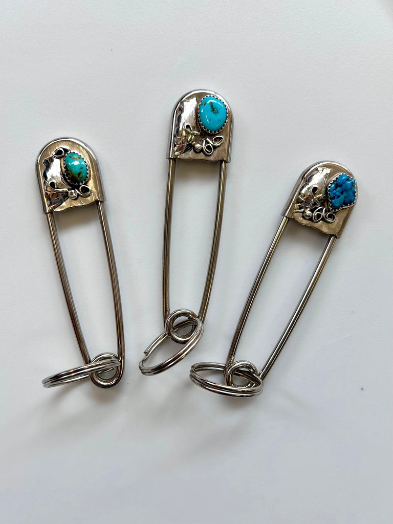 Native Blossom Turquoise Keychain