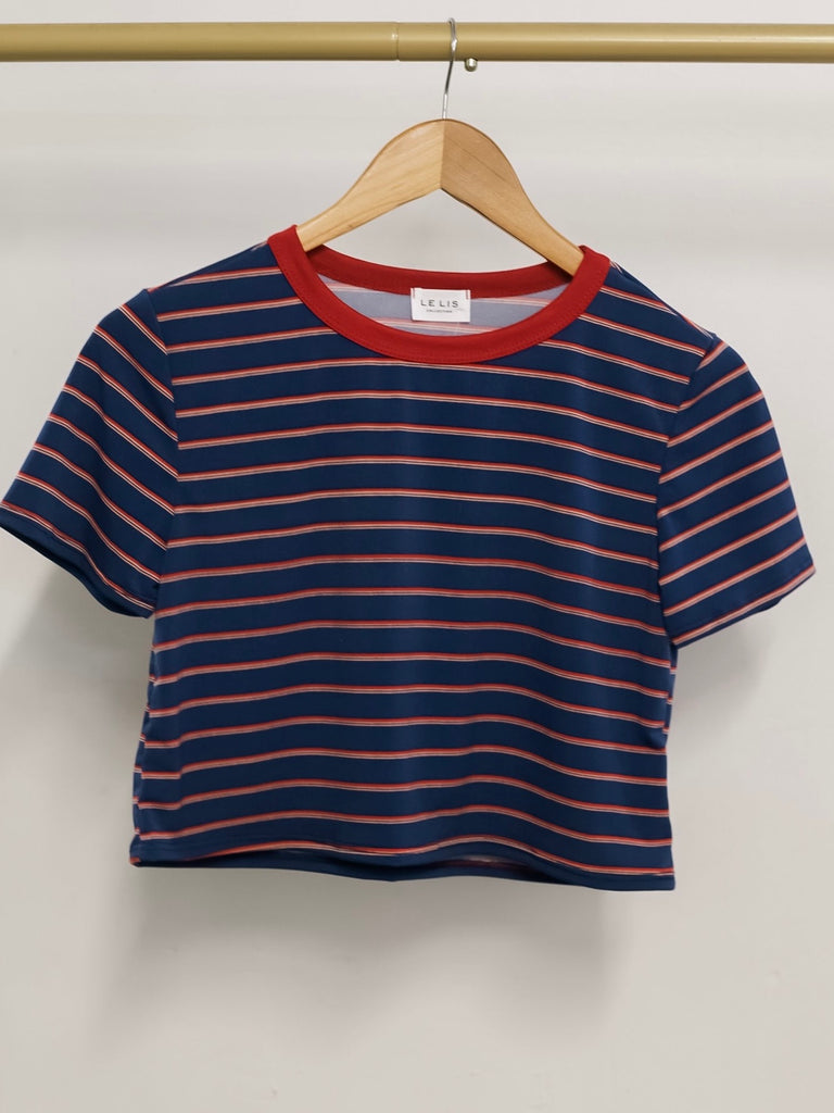 Striped Cropped Tee