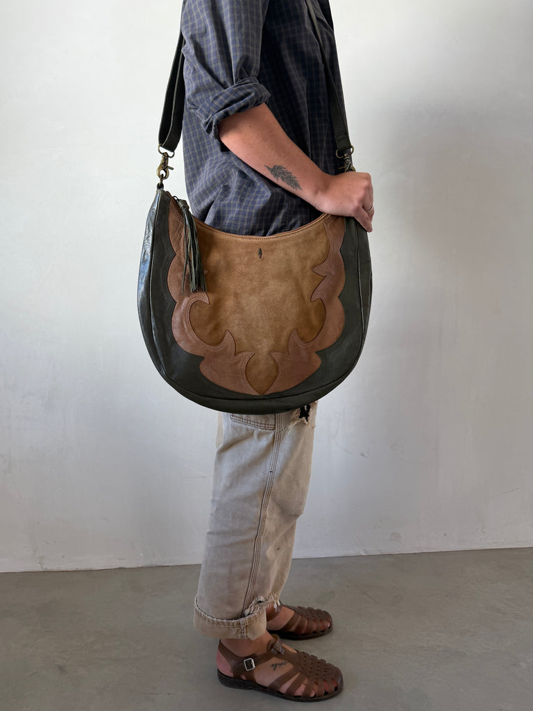 Leather Western Hobo Bag