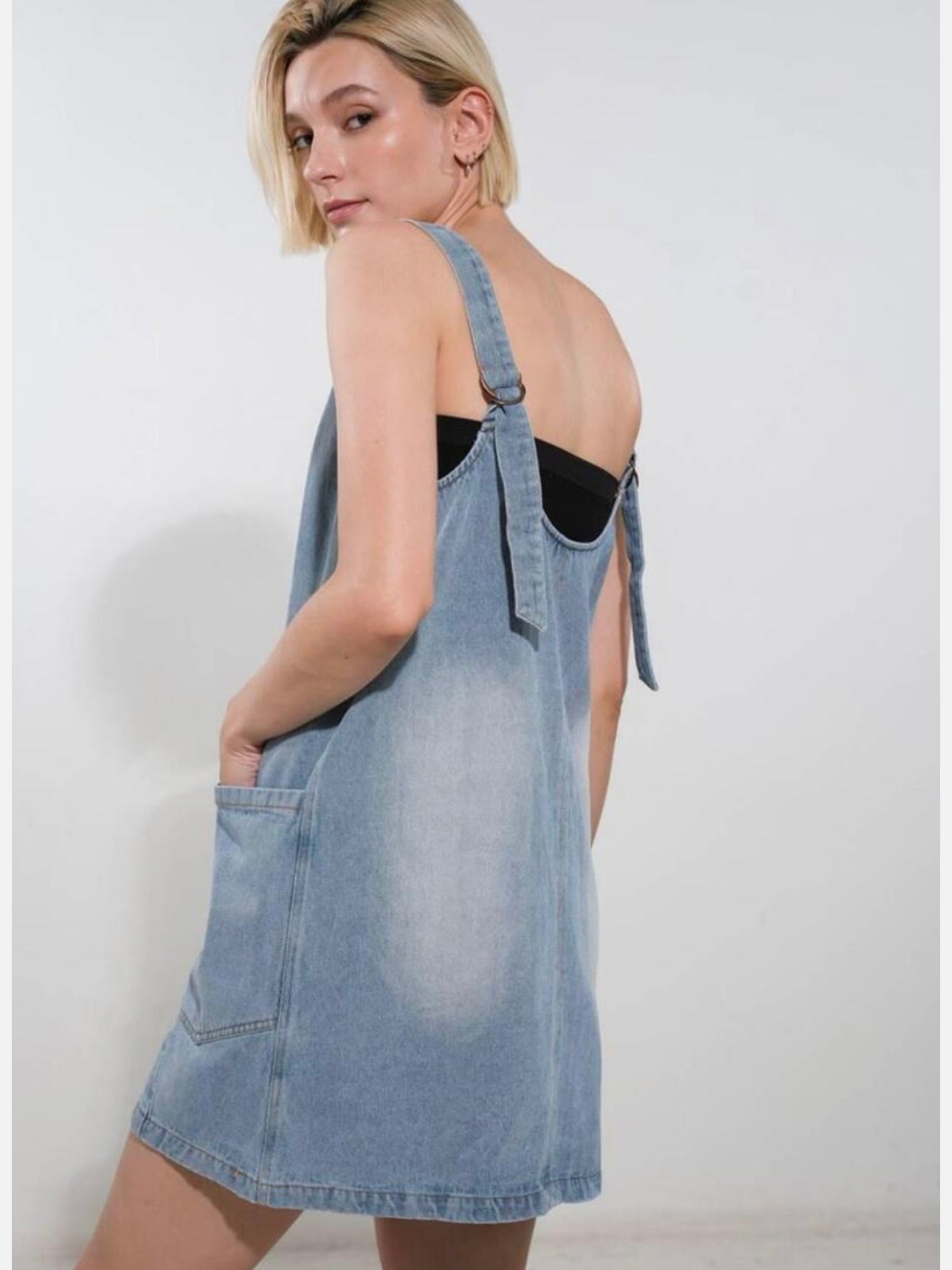 pocket dress Loft Topstitched Double V Mini Size 6 Sailor Navy Women's short sleeves Christy Pocket Dress - Relaxed