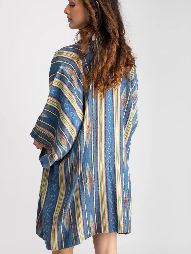 Ikat Blue Striped Jacket