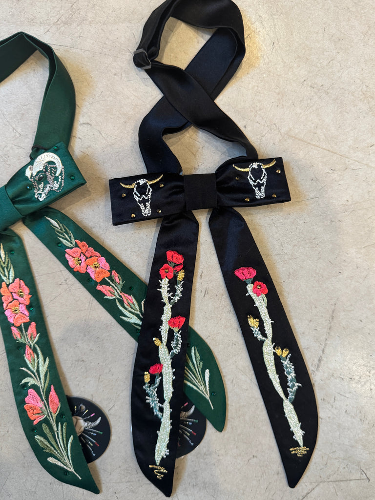 Hook and Eye Embroidered Wyatt Bows