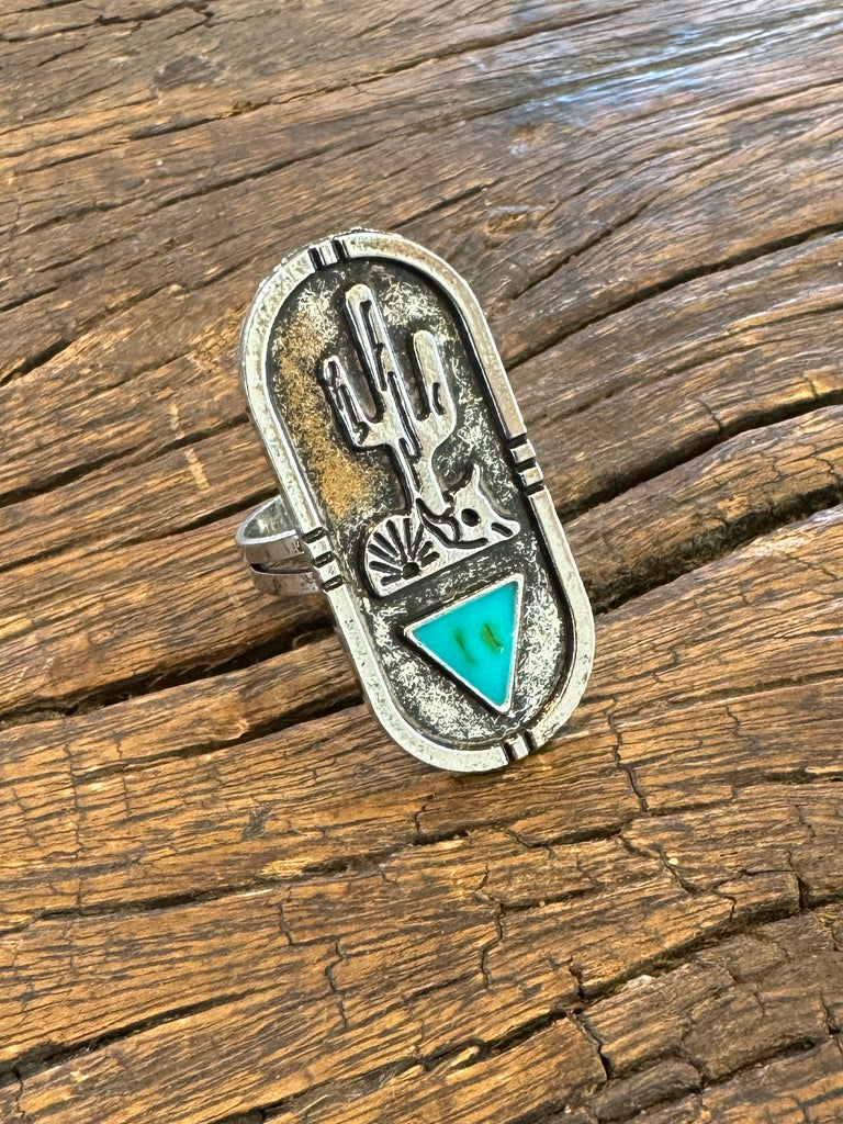 Faux Turquoise Sonoran Scene Ring