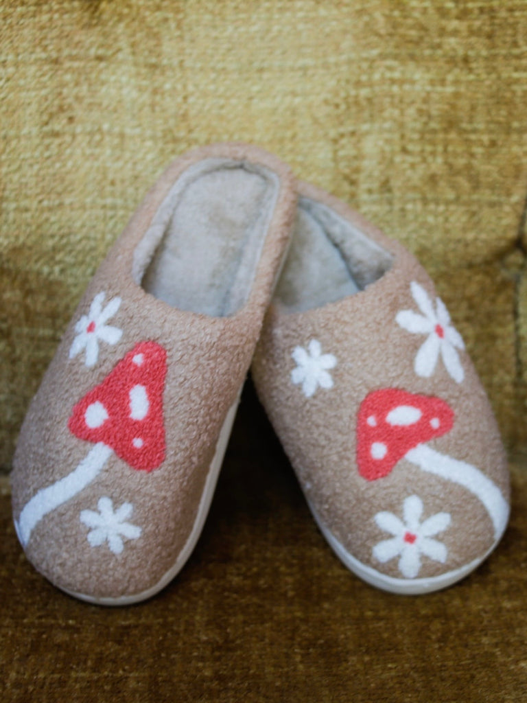 Retro Mushroom Slippers