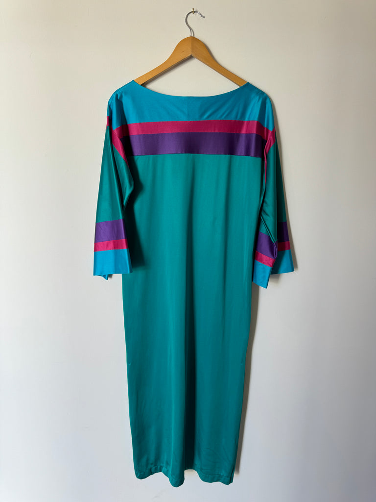 70s Color Block Gown