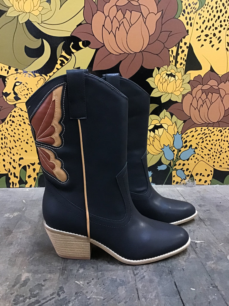 Butterfly Inlay Western Boot