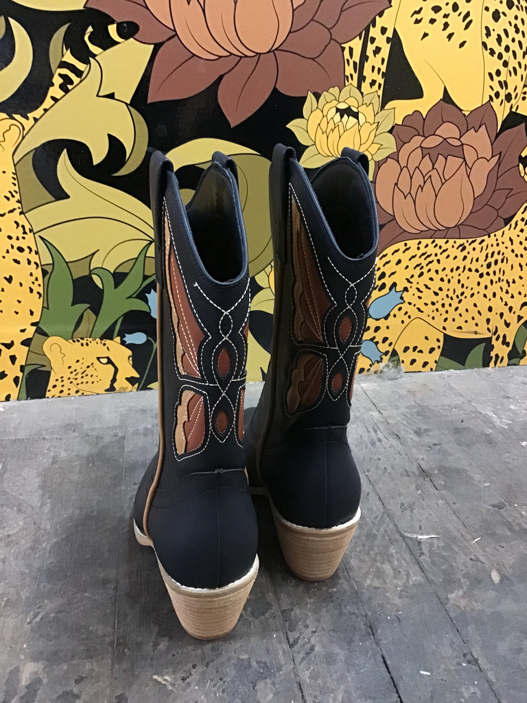 Butterfly Inlay Western Boot