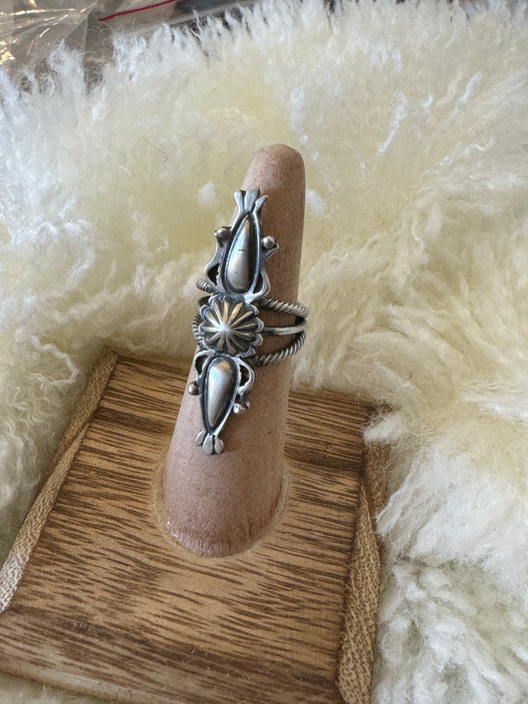 Silver Concho Style Ring