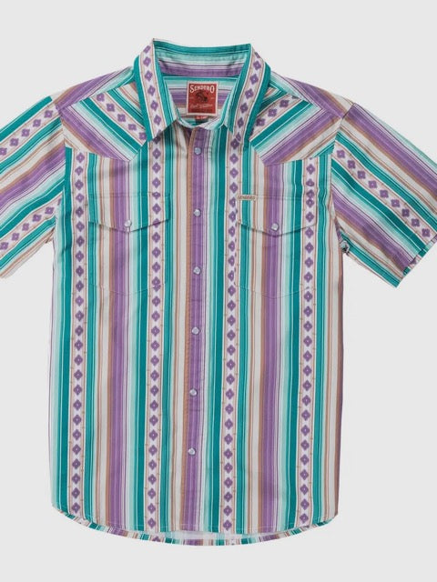 Serape Pearl Snap Short Sleeve