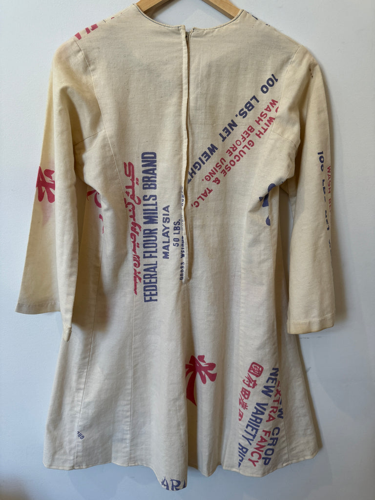 50s Handmade Rice Sack Dress
