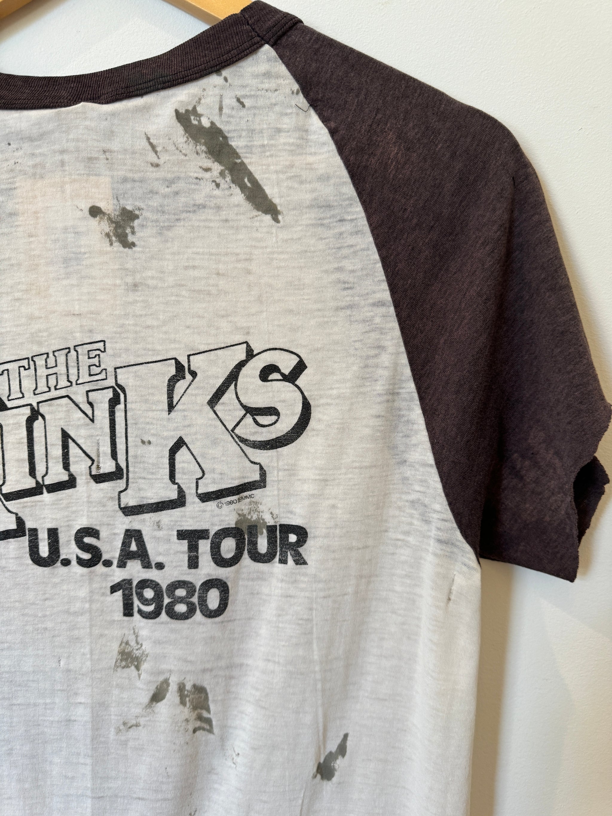 Vintage 1980s White The Kinks U.S. Tour 'Give the People What They Want' Double Sided Raglan Graphic newest Band T-Shirt | The Kinks Tee | 80s Band