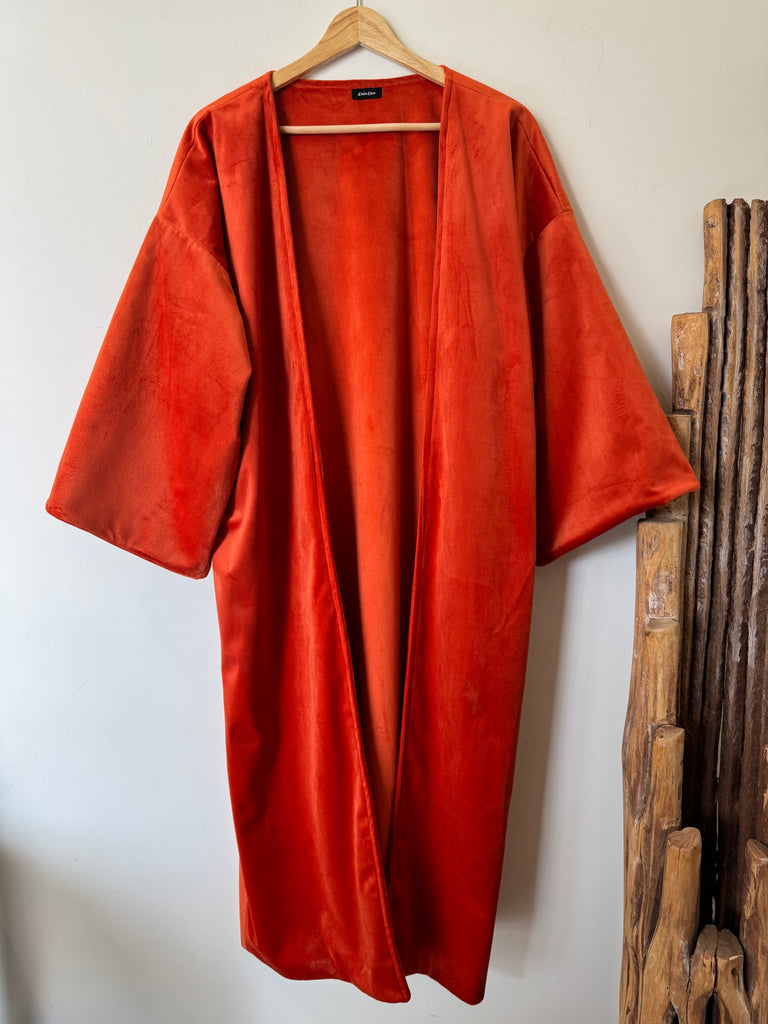 Handmade Long Velvet Duster