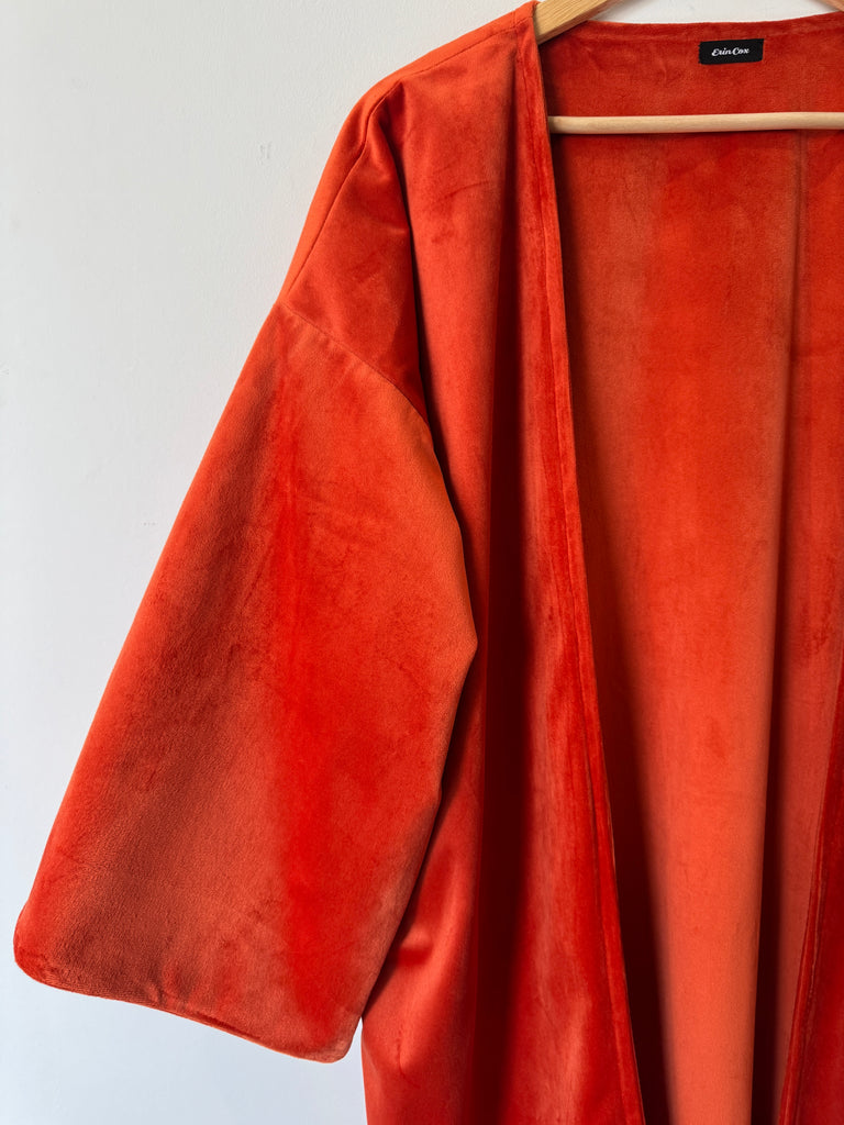 Handmade Long Velvet Duster