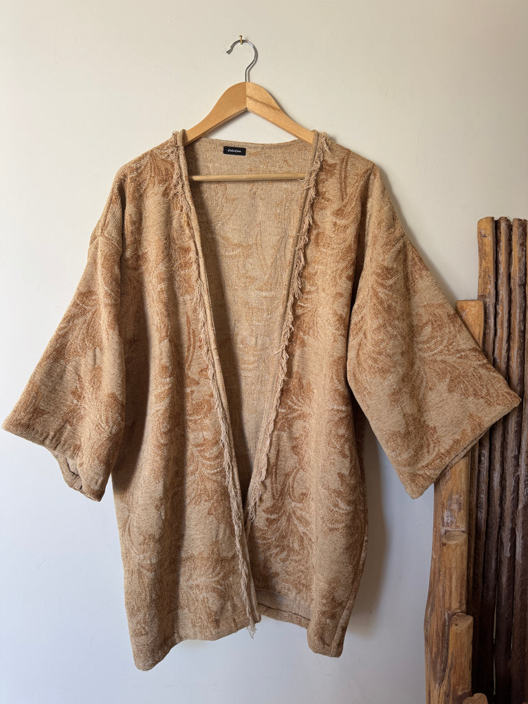 Handmade Tapestry Fringe Duster Jacket