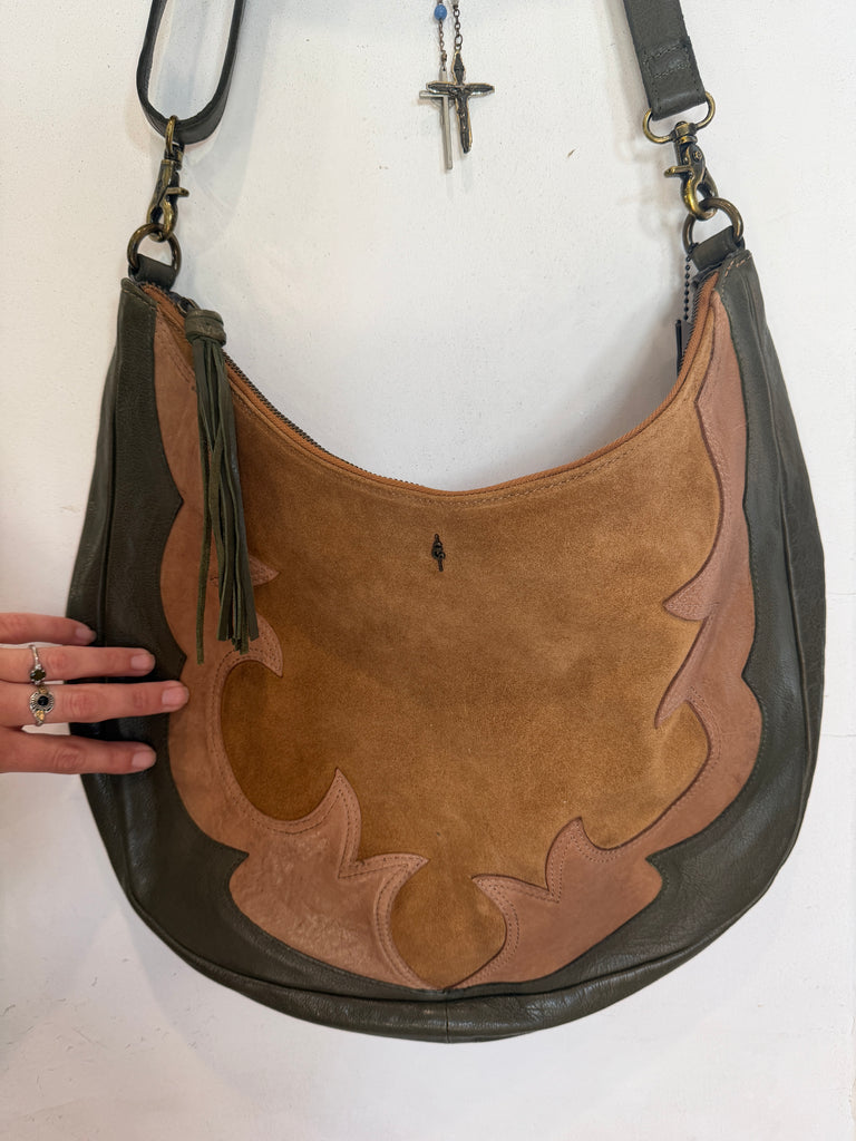 Leather Western Hobo Bag