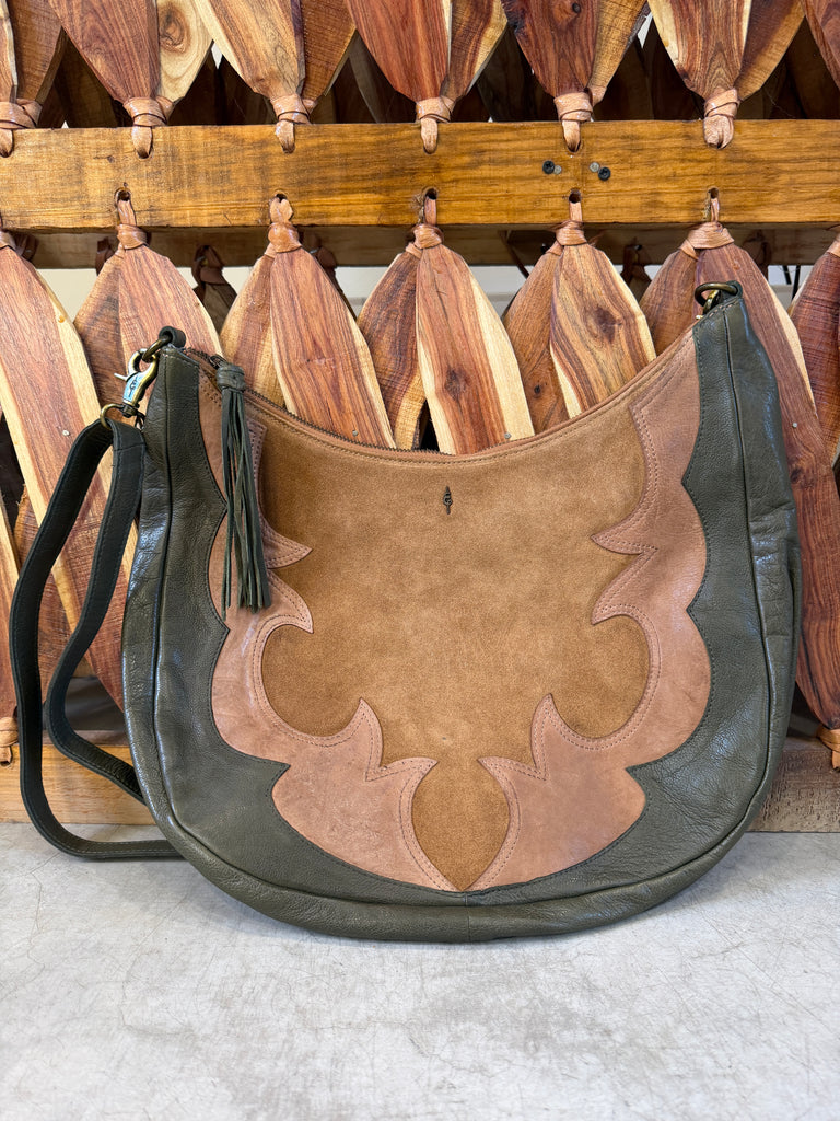 Leather Western Hobo Bag