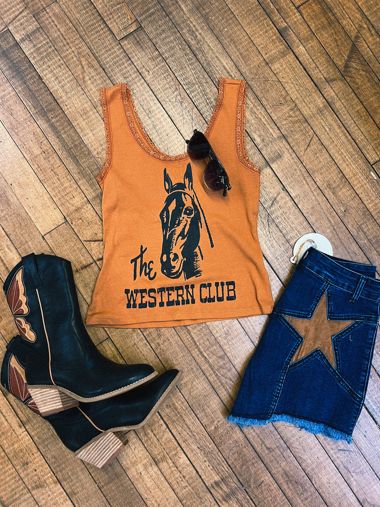 The Western Club Lace Tank