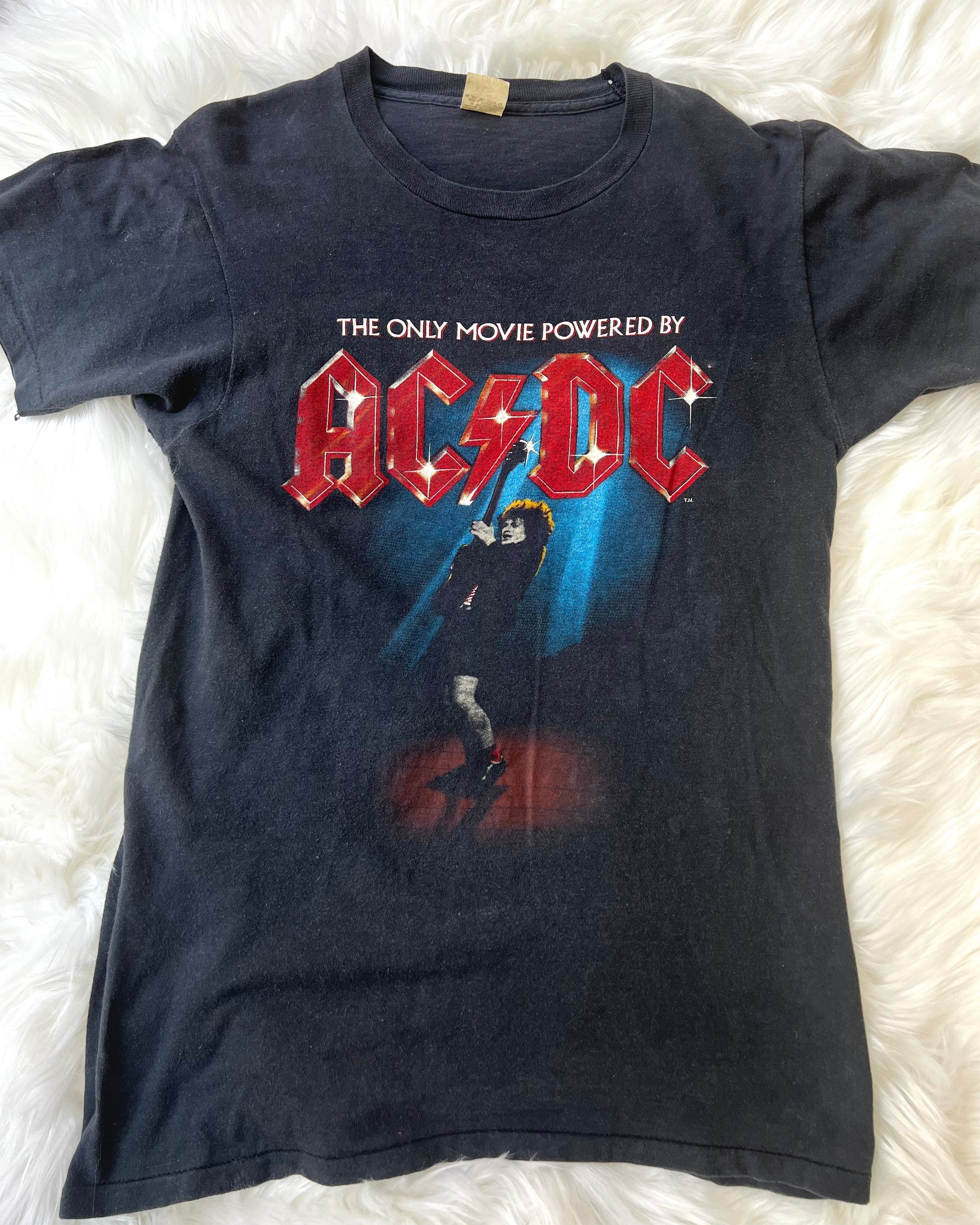 80s ACDC 'Let There Be Rock' Vintage Graphic Tee – Classic