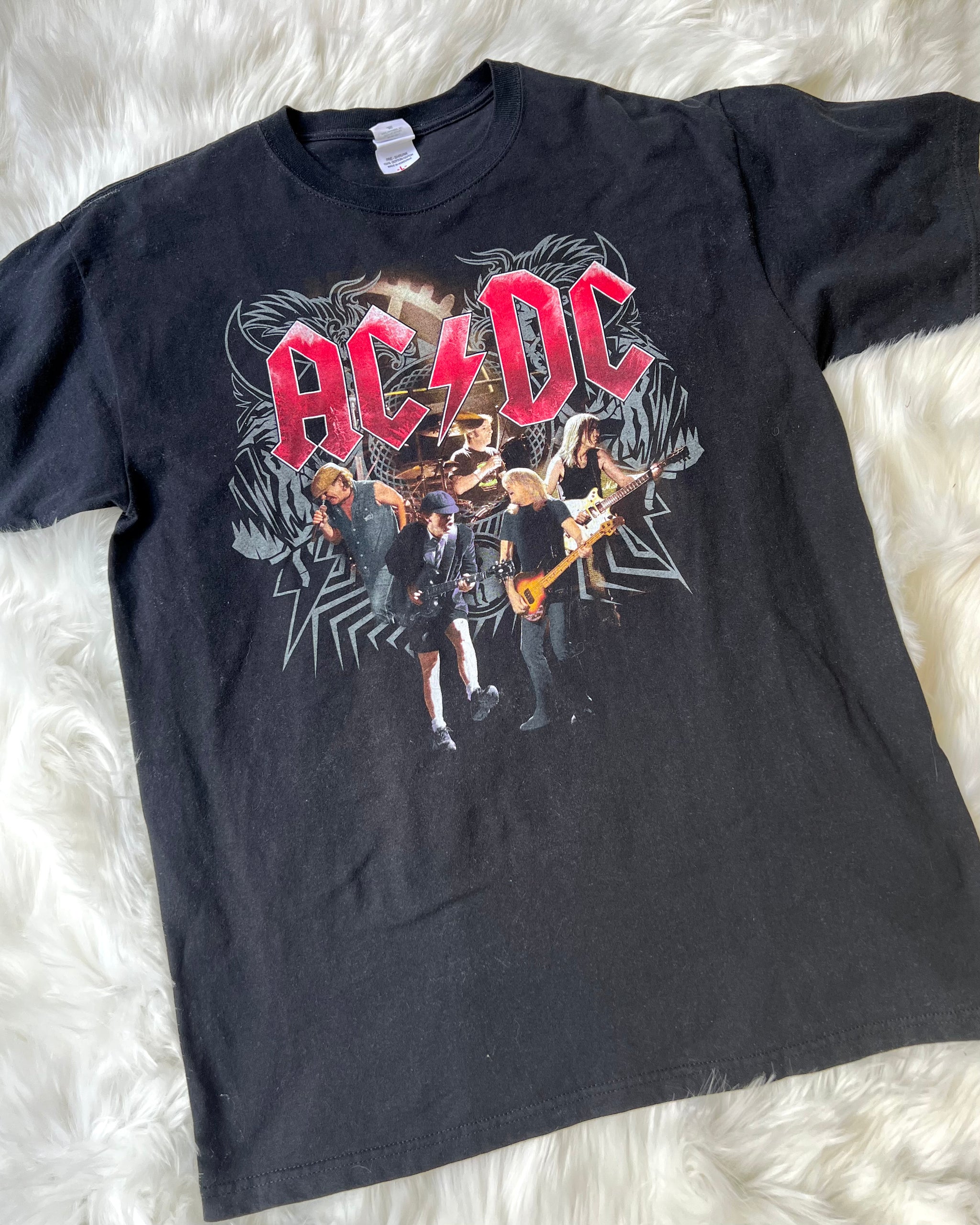 ACDC BLACK ICE TOUR Tシャツ M ブラック 2008 ACDC Black Ice Tour Tee – Classic Rock Couture
