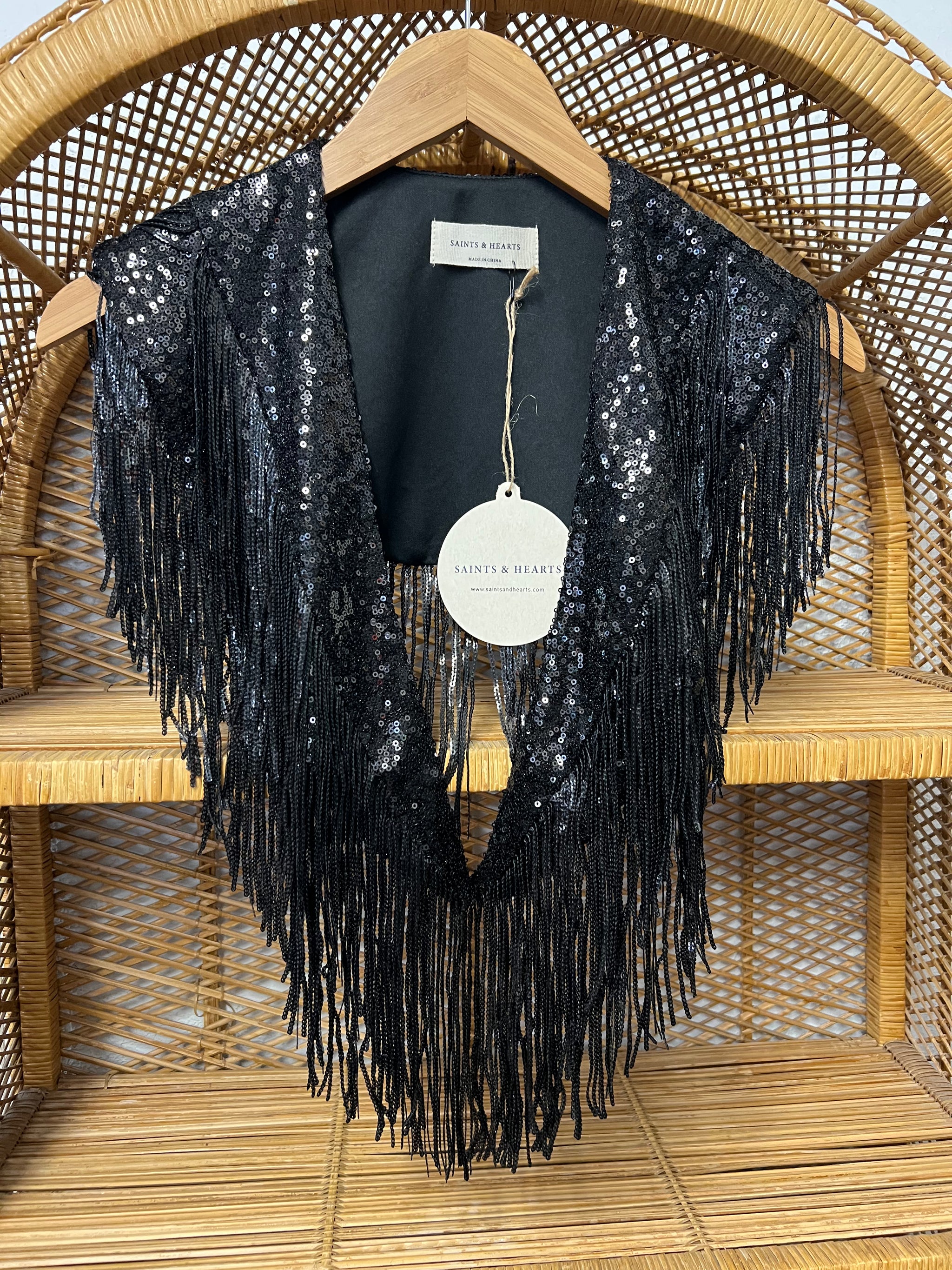 Fringed Sequins Shrug  Classic Rock Couture