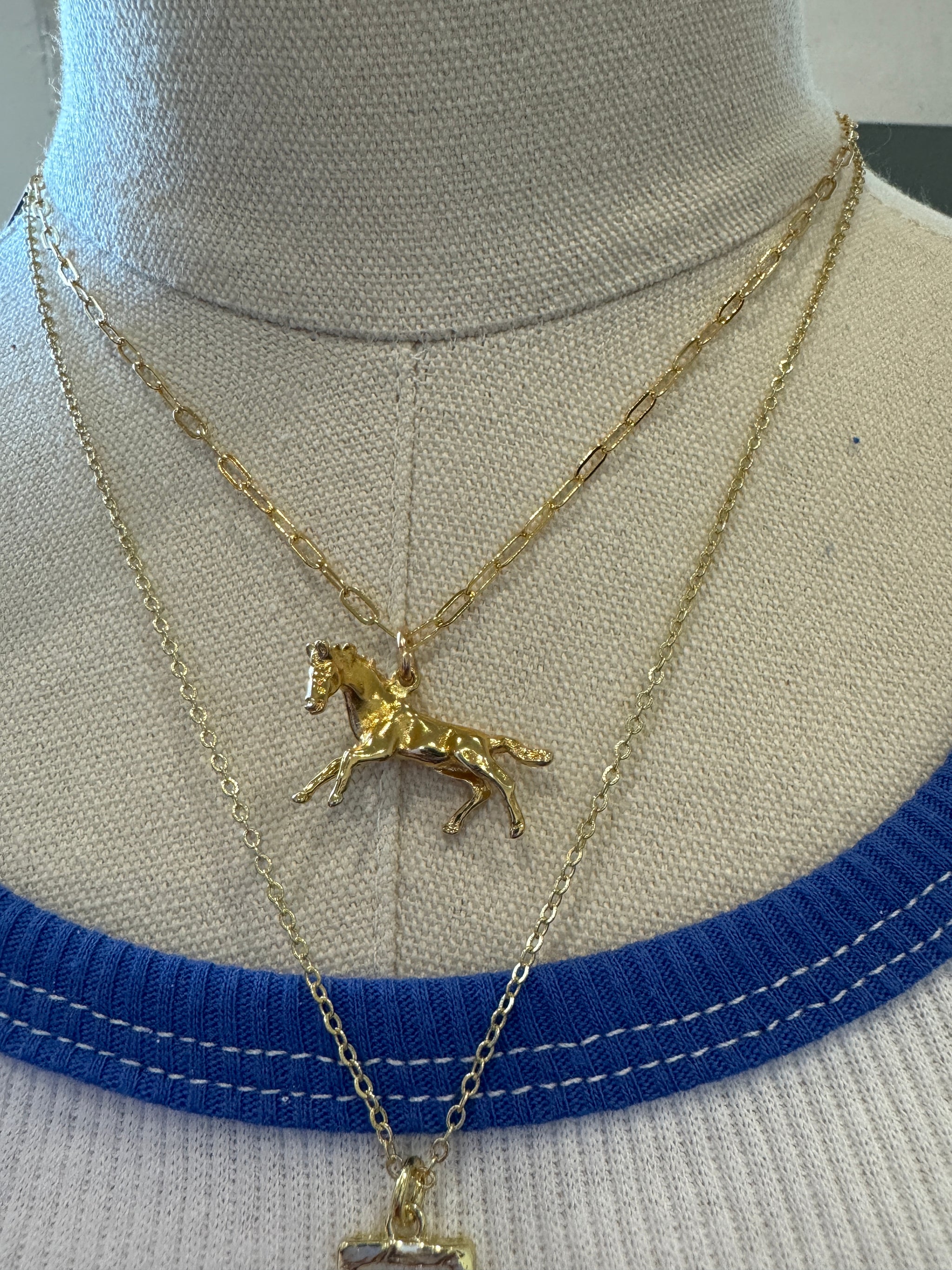 14K Wild Horses Necklace – Classic Rock Couture