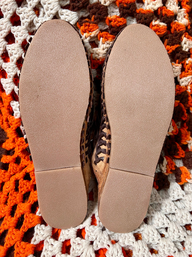 Women's Dark Brown Woven Mules