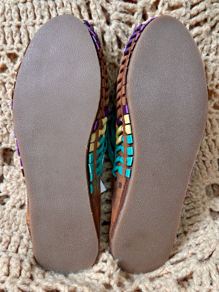 Women's Multicolored Woven Mules