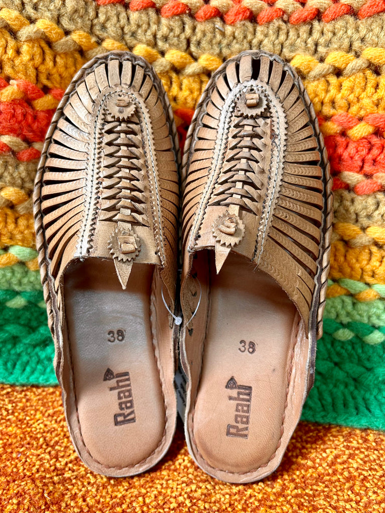 Women's Tan Crafted Mules