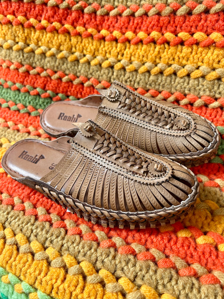 Women's Tan Crafted Mules