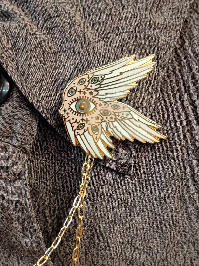Angel Wing Enamel Collar Pins
