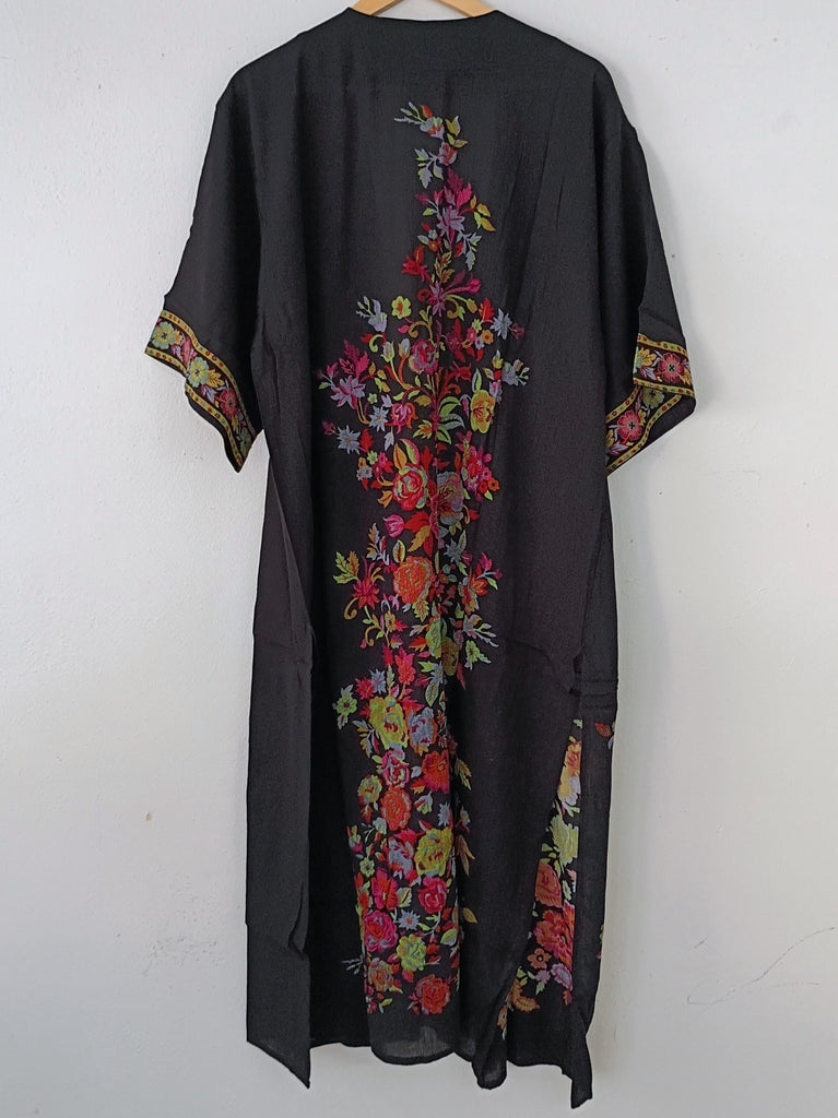 Garden Black Floral Kimono