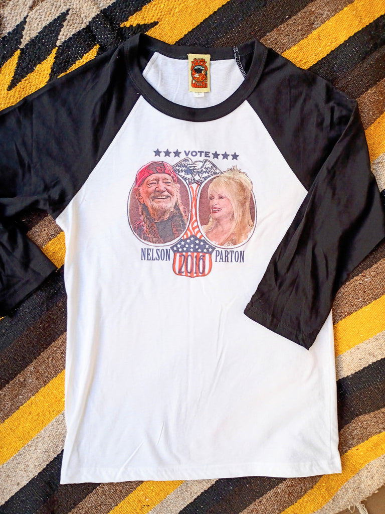 Vote Nelson/Parton Raglan