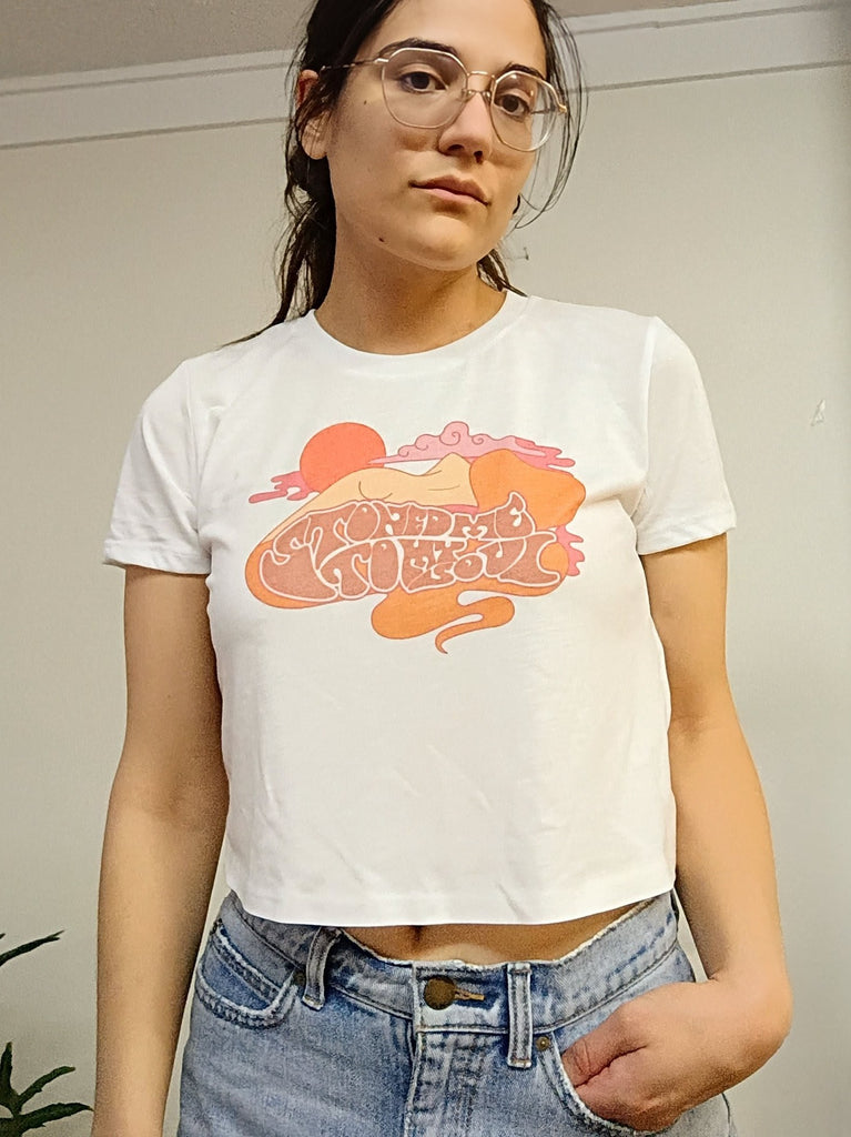 Stoned Me To My Soul Cropped Flowy Tee