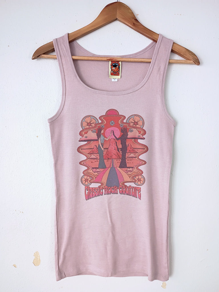 Hello Darlin' Dusty Pink Ribbed Tank