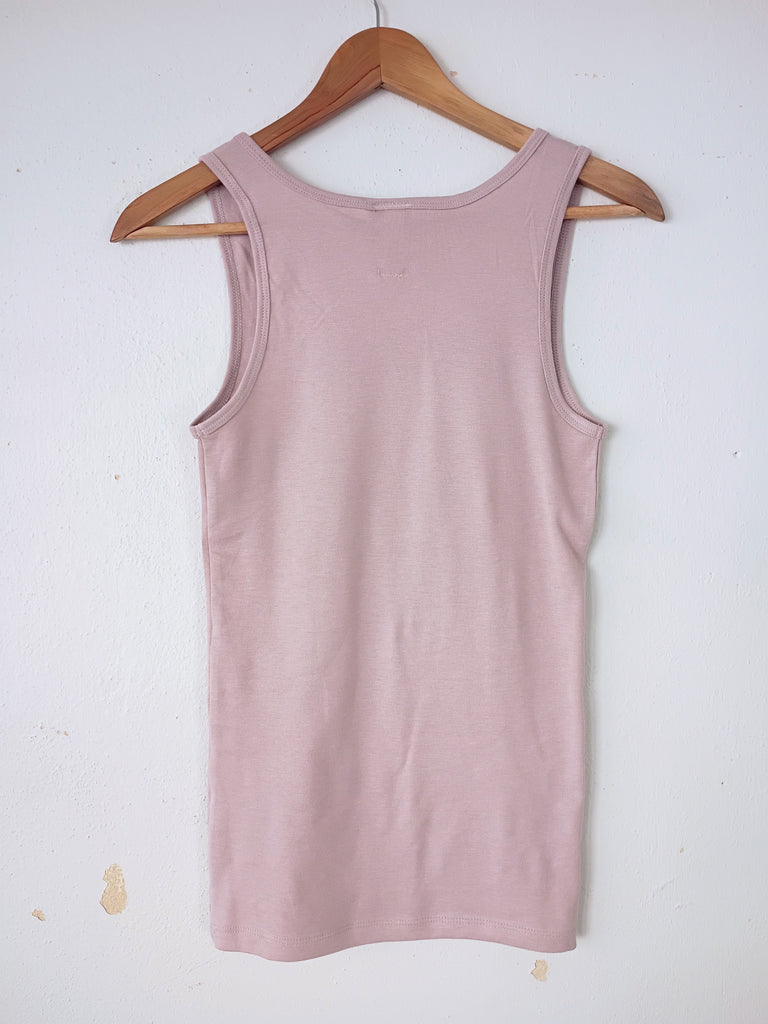 Hello Darlin' Dusty Pink Ribbed Tank