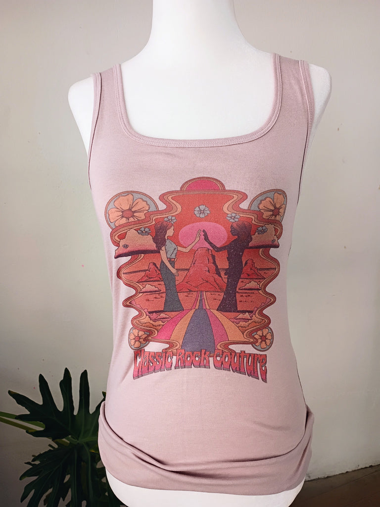 Hello Darlin' Dusty Pink Ribbed Tank