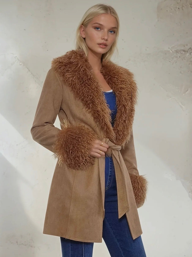 Faux Suede Penny Lane Coat