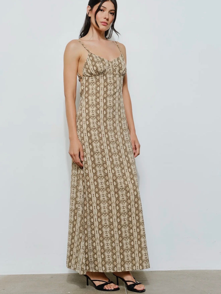 Uma Python Maxi Dress